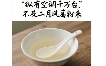 縱有空調(diào)千萬臺(tái)，不及二月風(fēng)葛粉來